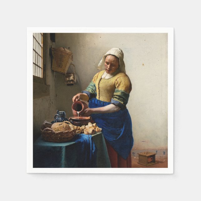 Johannes Vermeer - The Milkmaid Napkin (Front)