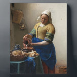 Johannes Vermeer - The Milkmaid Painting Plaque<br><div class="desc">Johannes Vermeer - The Milkmaid Painting.
Famous artwork from one of the worlds most famous painters</div>