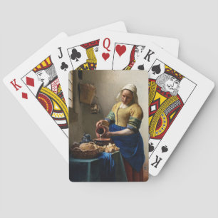 Johannes Vermeer - The Milkmaid Playing Cards