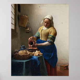 Johannes Vermeer, The Milkmaid Poster