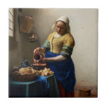 Johannes Vermeer - The Milkmaid Tile<br><div class="desc">The Milkmaid - Johannes Vermeer,  1660</div>