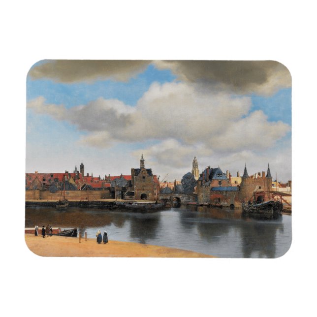 Johannes Vermeer, van Deft, View of Delft Magnet (Horizontal)