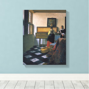 Johannes Vermeer, van Delft, The Music Lesson Canvas Print