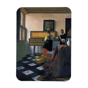 Johannes Vermeer, van Delft, The Music Lesson Magnet