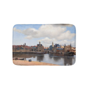Johannes Vermeer - View of Delft Bath Mat