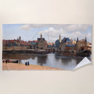 Johannes Vermeer - View of Delft Beach Towel