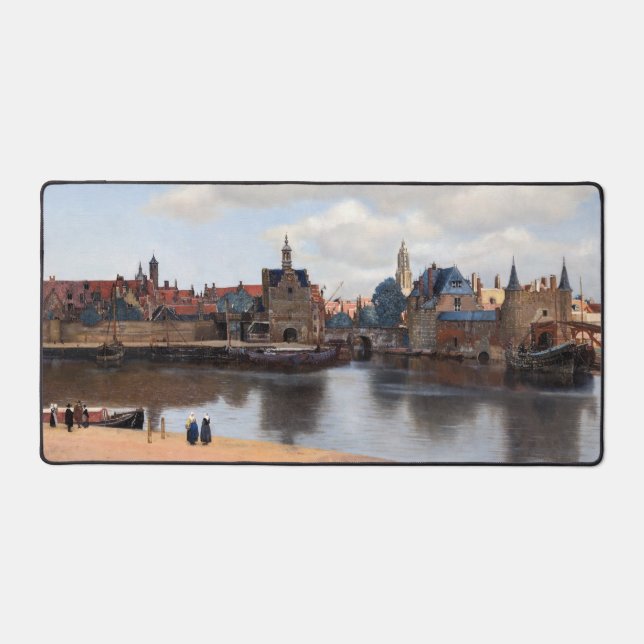 Johannes Vermeer - View of Delft Desk Mat (Front)