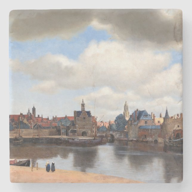 Johannes Vermeer - View of Delft Stone Coaster (Front)