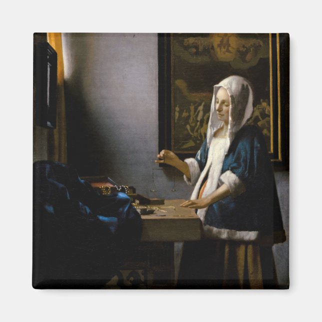 Johannes Vermeer - Woman Holding a Balance Magnet (Front)