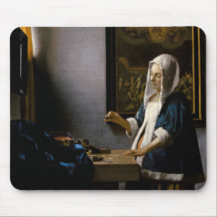 Johannes Vermeer - Woman Holding a Balance Mouse Mat