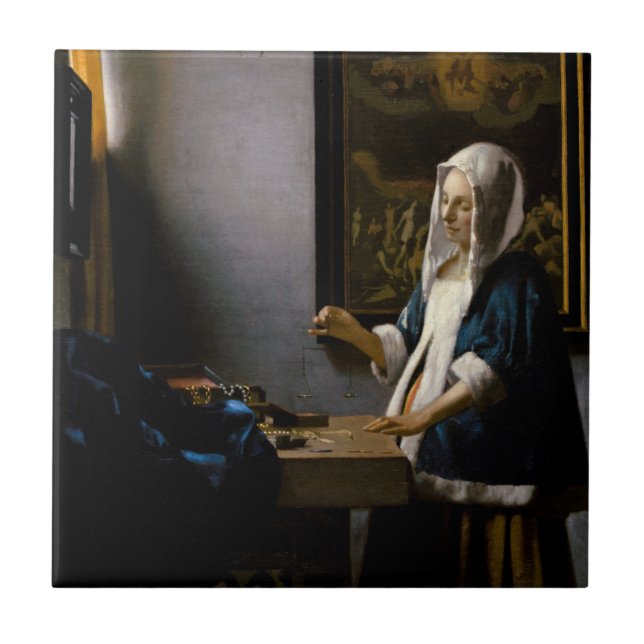 Johannes Vermeer - Woman Holding a Balance Tile (Front)