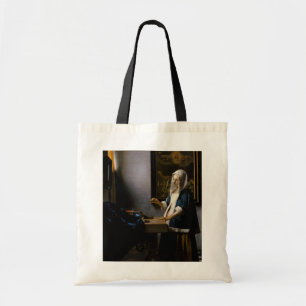 Johannes Vermeer - Woman Holding a Balance Tote Bag
