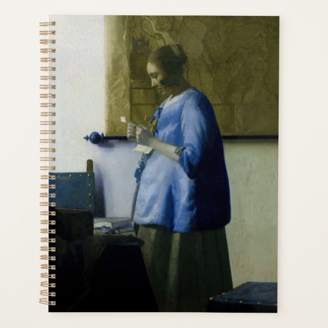 Johannes Vermeer - Woman in Blue Reading a Letter Planner (Front)