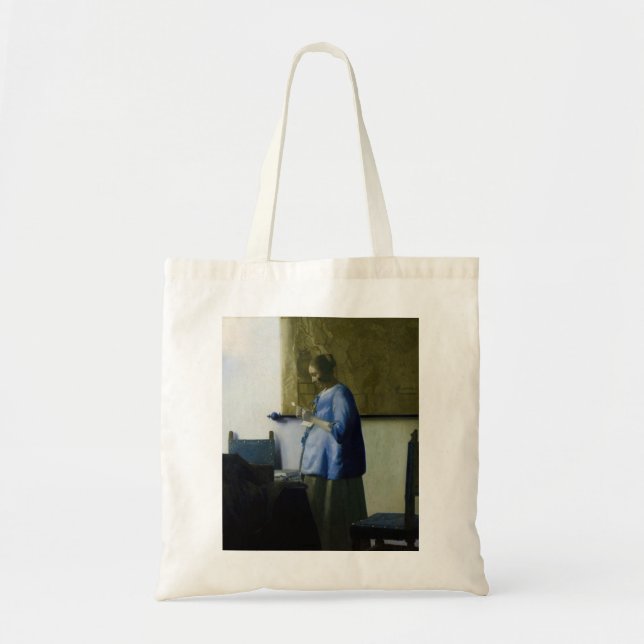 Johannes Vermeer - Woman in Blue Reading a Letter Tote Bag (Front)