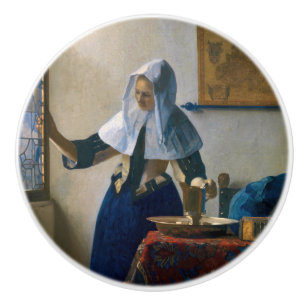 Johannes Vermeer - Woman with a Water Pitcher Ceramic Knob