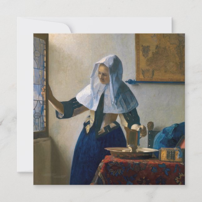 Johannes Vermeer - Woman with a Water Pitcher Invitation (Front)