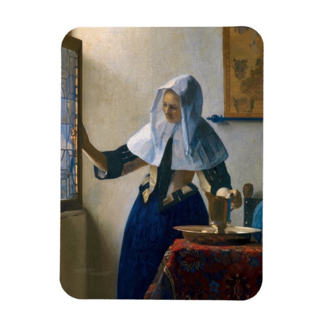 Johannes Vermeer - Woman with a Water Pitcher Magnet (Vertical)