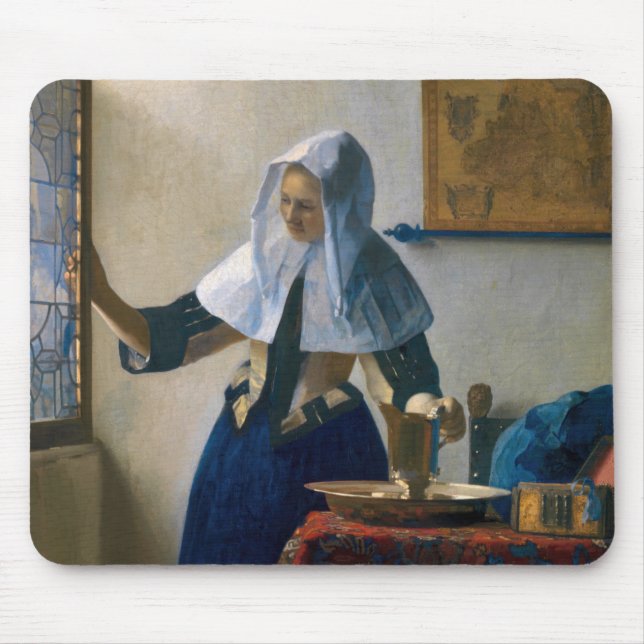 Johannes Vermeer - Woman with a Water Pitcher Mouse Mat (Front)