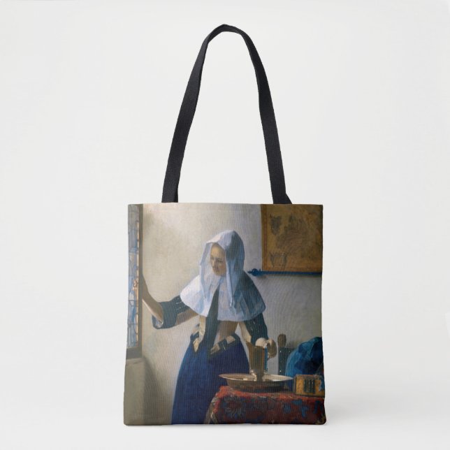 Johannes Vermeer - Woman with a Water Pitcher Tote Bag (Front)