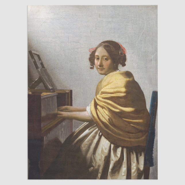 Johannes Vermeer - Young Woman Seated at Virginal Tissue Paper (Creator Uploaded)