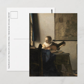 Johannes Vermeer - Young Woman with a Lute Postcard