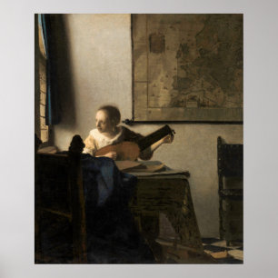 Johannes Vermeer - Young Woman with a Lute Poster