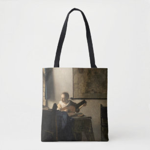 Johannes Vermeer - Young Woman with a Lute Tote Bag