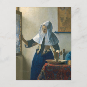 Johannes Vermeer Young Woman with a Water Pitcher Postcard