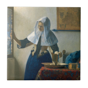 Johannes Vermeer Young Woman with a Water Pitcher Tile