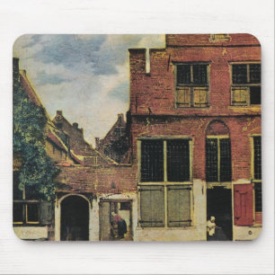 Johannes Vermeer's Street in Delft (circa 1660) Mouse Mat