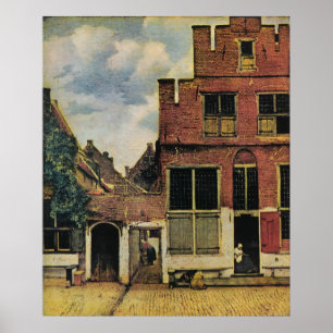 Johannes Vermeer's Street in Delft (circa 1660) Poster