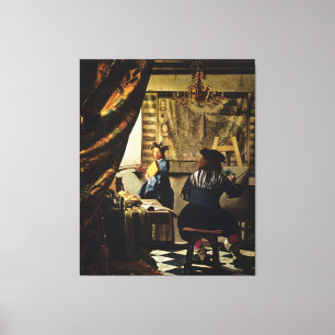 Johannes Vermeer's The Art of Painting circa 1668 Canvas Print