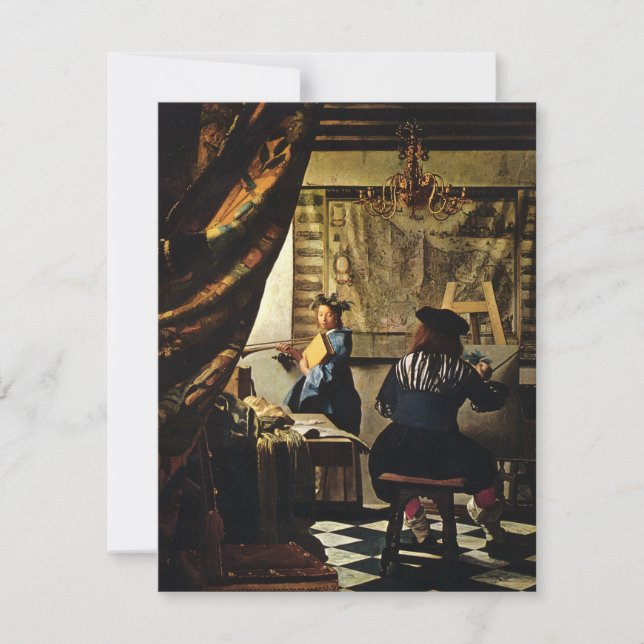 Johannes Vermeer's The Art of Painting circa 1668 Invitation (Front)