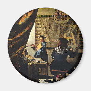 Johannes Vermeer's The Art of Painting circa 1668 Magnet