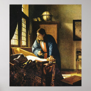 Johannes Vermeer's The Geographer (circa 1669) Poster