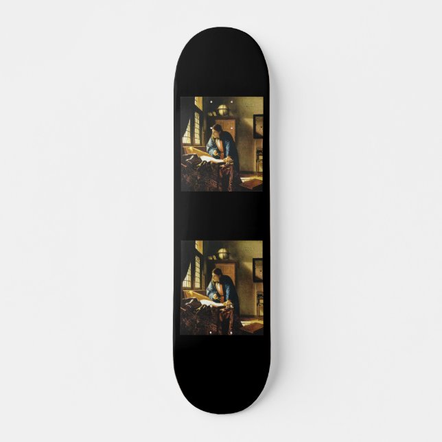 Johannes Vermeer's The Geographer (circa 1669) Skateboard (Front)