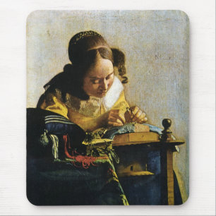 Johannes Vermeer's The Lacemaker (circa 1670) Mouse Mat