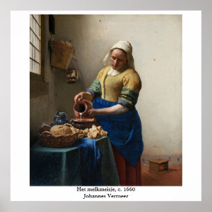 Johannes Vermeer's The Milkmaid Poster
