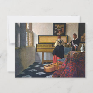 Johannes Vermeer's The Music Lesson (circa1663) Invitation