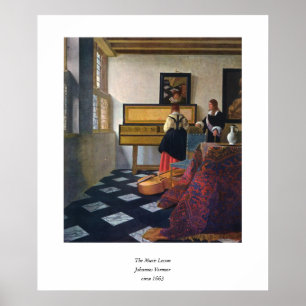 Johannes Vermeer's The Music Lesson (circa1663) Poster