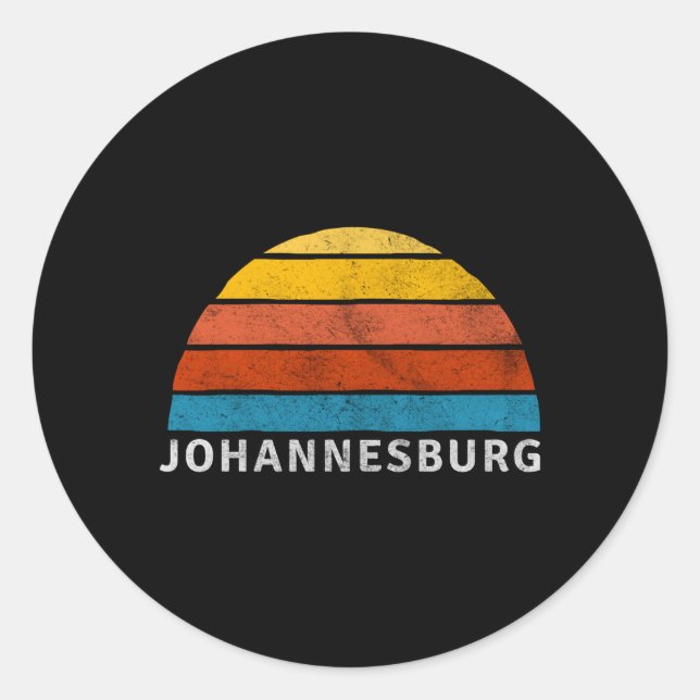 Johannesburg Classic Round Sticker (Front)