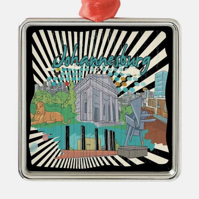 Johannesburg Metal Tree Decoration (Front)