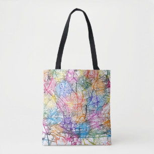 Johannesburg South Africa City Map Tote Bag