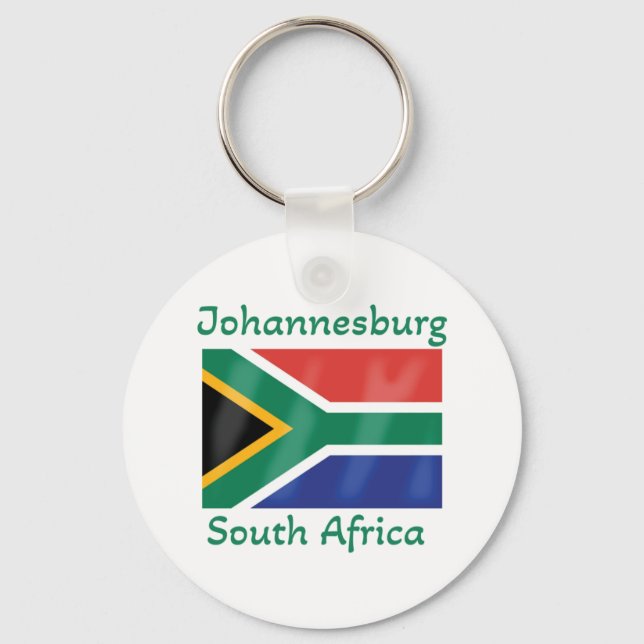 Johannesburg South Africa Flag Key Ring (Front)