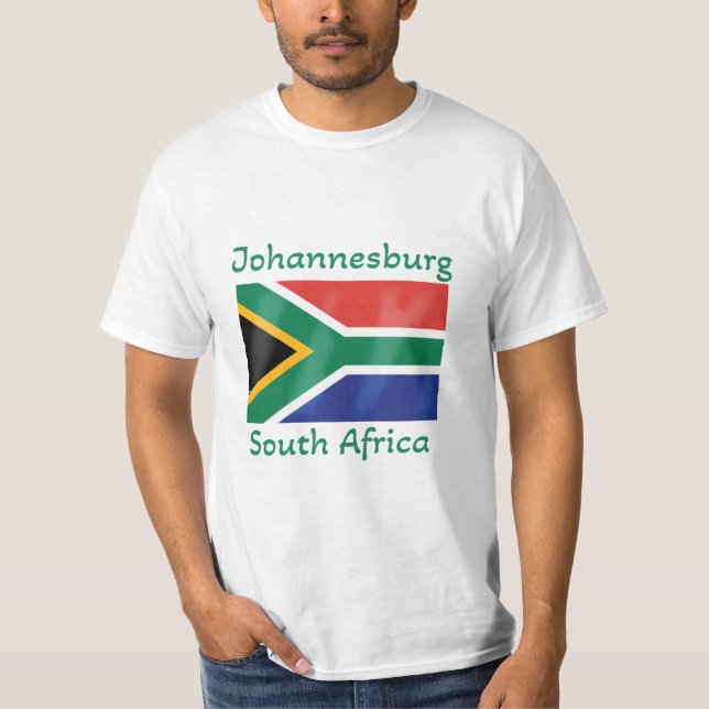 Johannesburg South Africa Flag T-Shirt (Front)