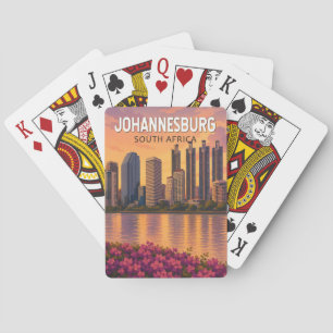 Johannesburg South Africa Illustration Travel Art Playing Cards