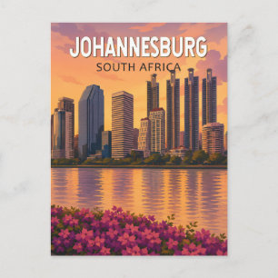 Johannesburg South Africa Illustration Travel Art Postcard