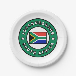 Johannesburg South Africa Paper Plate