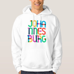 Johannesburg South Africa Pop Art Letters Hoodie