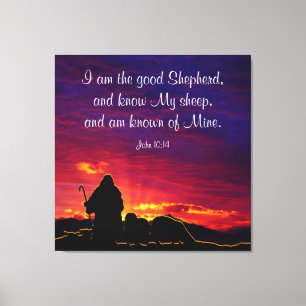 John 10:14 canvas print